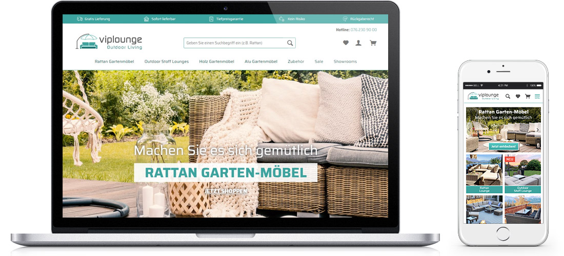 Onlineshop für viplounge Rattan Gartenmöbel