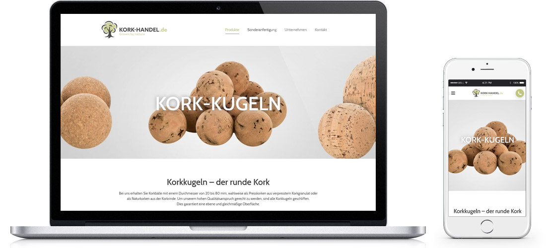 Website für Kork-Handel.de